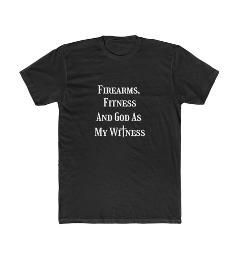 Firearms, fitness and God T-shirt