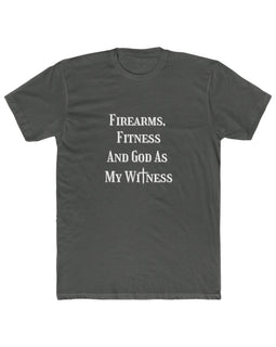 Firearms, fitness and God T-shirt