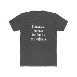 Firearms, fitness and God T-shirt