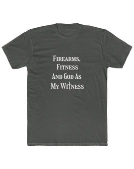 Firearms, fitness and God T-shirt